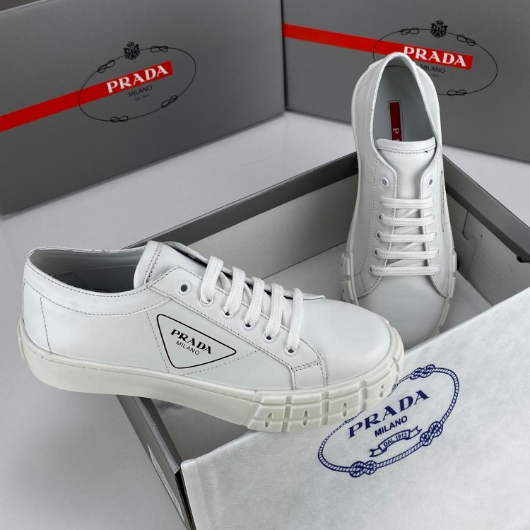 PRADA WHEEL GABARDİNE AYAKKABI BEYAZ